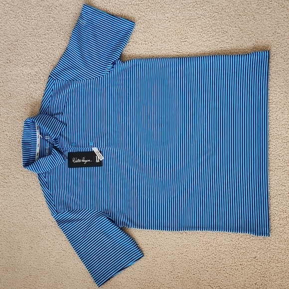Walter Hagen Shirts Nwt Walter Hagen Blue Striped Collared Shirt